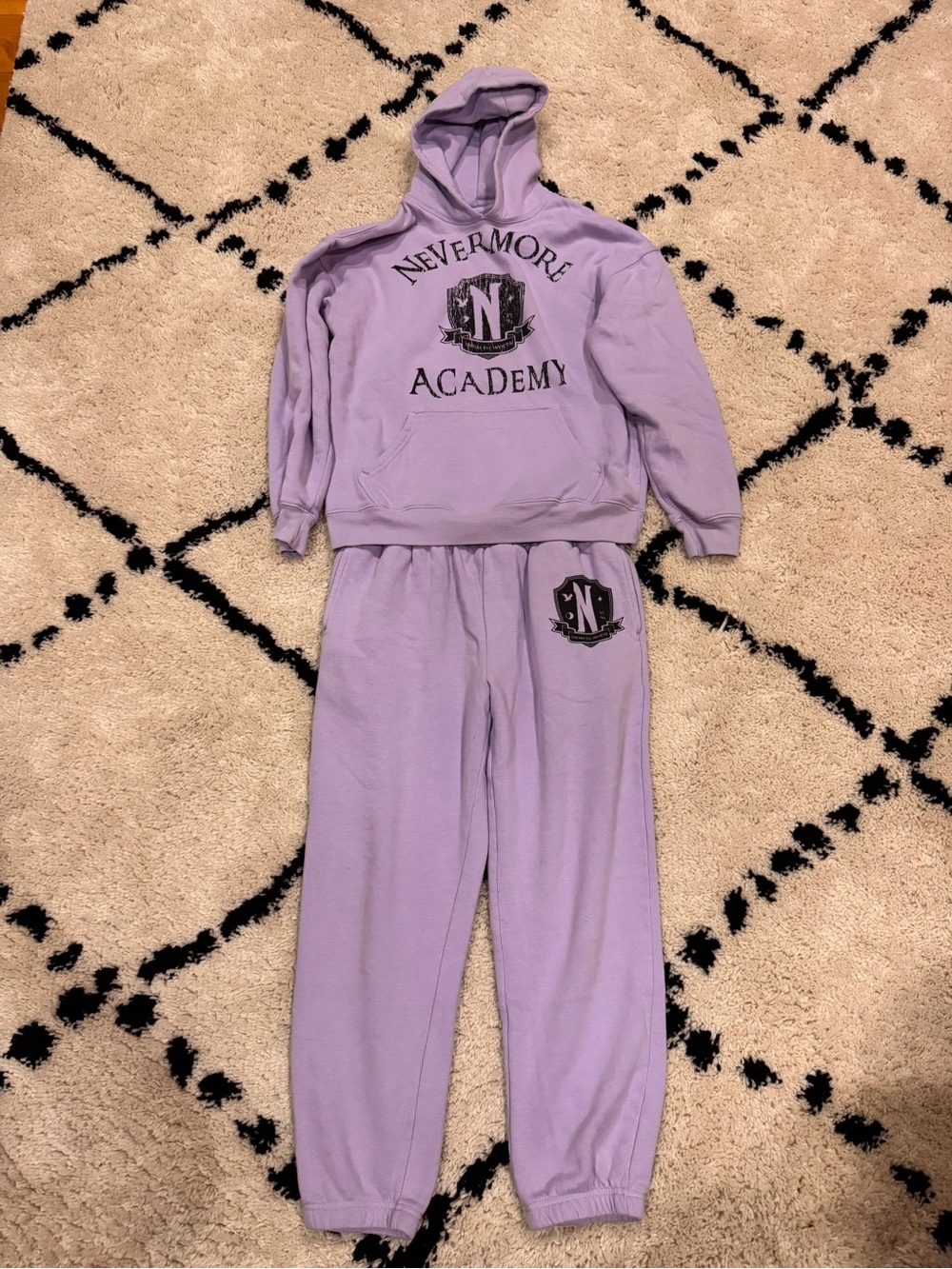 Wednesday Addams Lavender Hoodie & Joggers Set